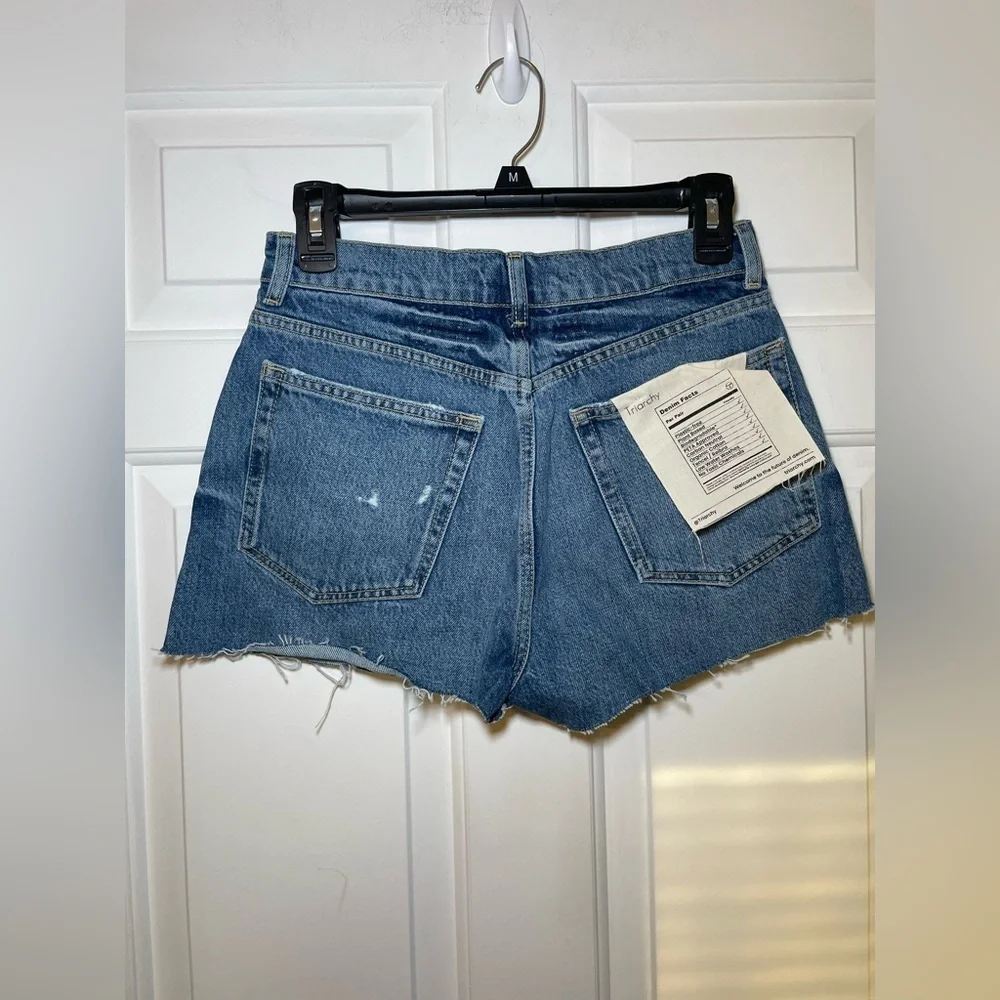Triarchy Woman’s Denim Shorts Size 22 Waist Distressed Cut Offs NEW Hot Pants